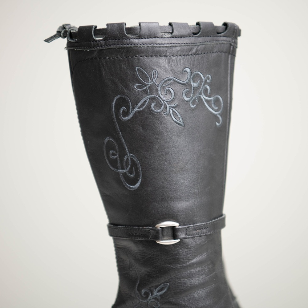 Roper Boots Sz 7 Victorian Croquette Cute Goth Steampunk Festival Urban Cowgirl - Picture 3 of 7